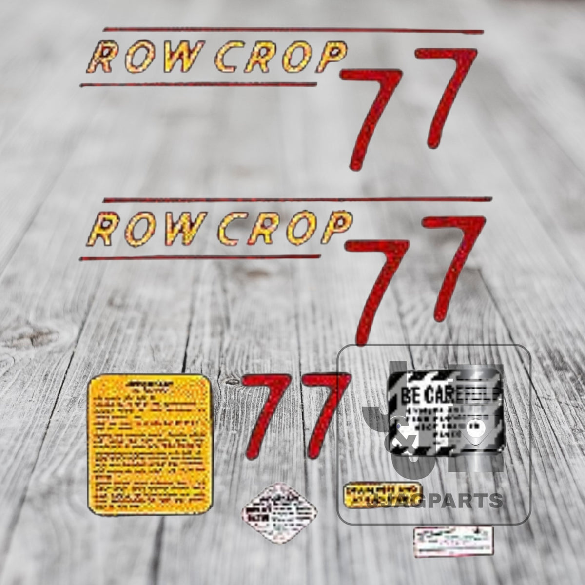 Mylar Decal Set Fits Oliver 77 Row Crop Tractor | Red Numbers