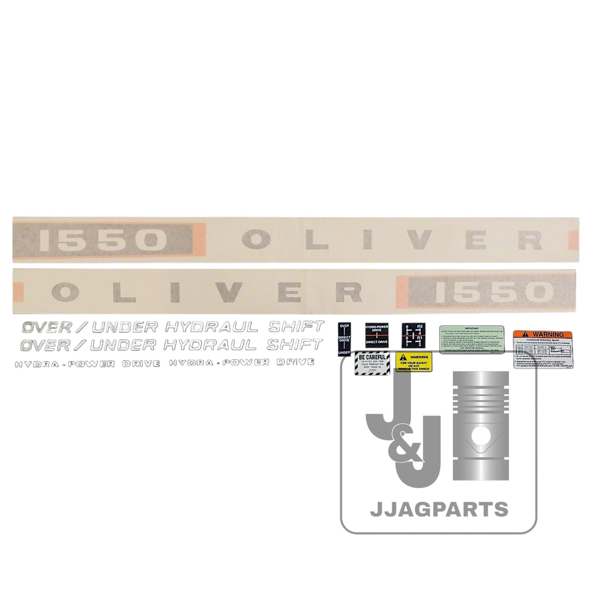 Vinyl Cut Decal Set Fits Oliver 1550 Tractor