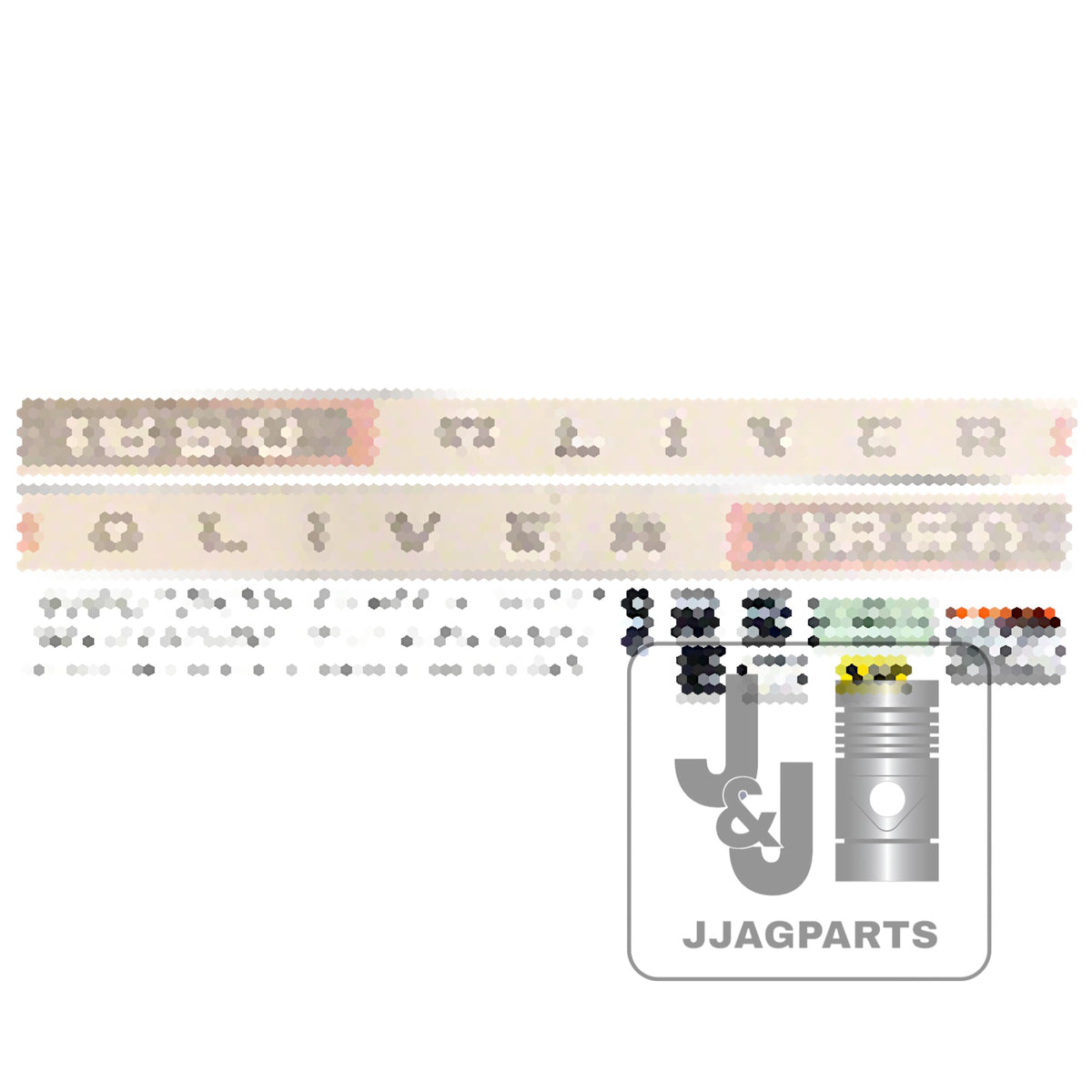 Vinyl Cut Decal Set Fits Oliver 1650 Gas Tractor