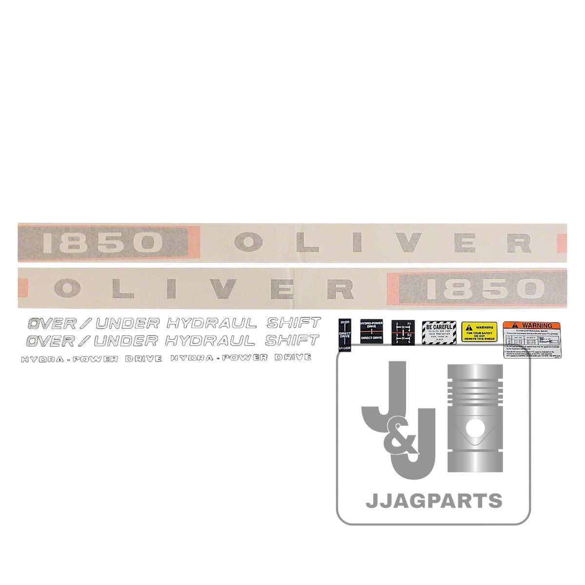 Vinyl Cut Decal Set Fits Oliver 1850 Gas Tractor