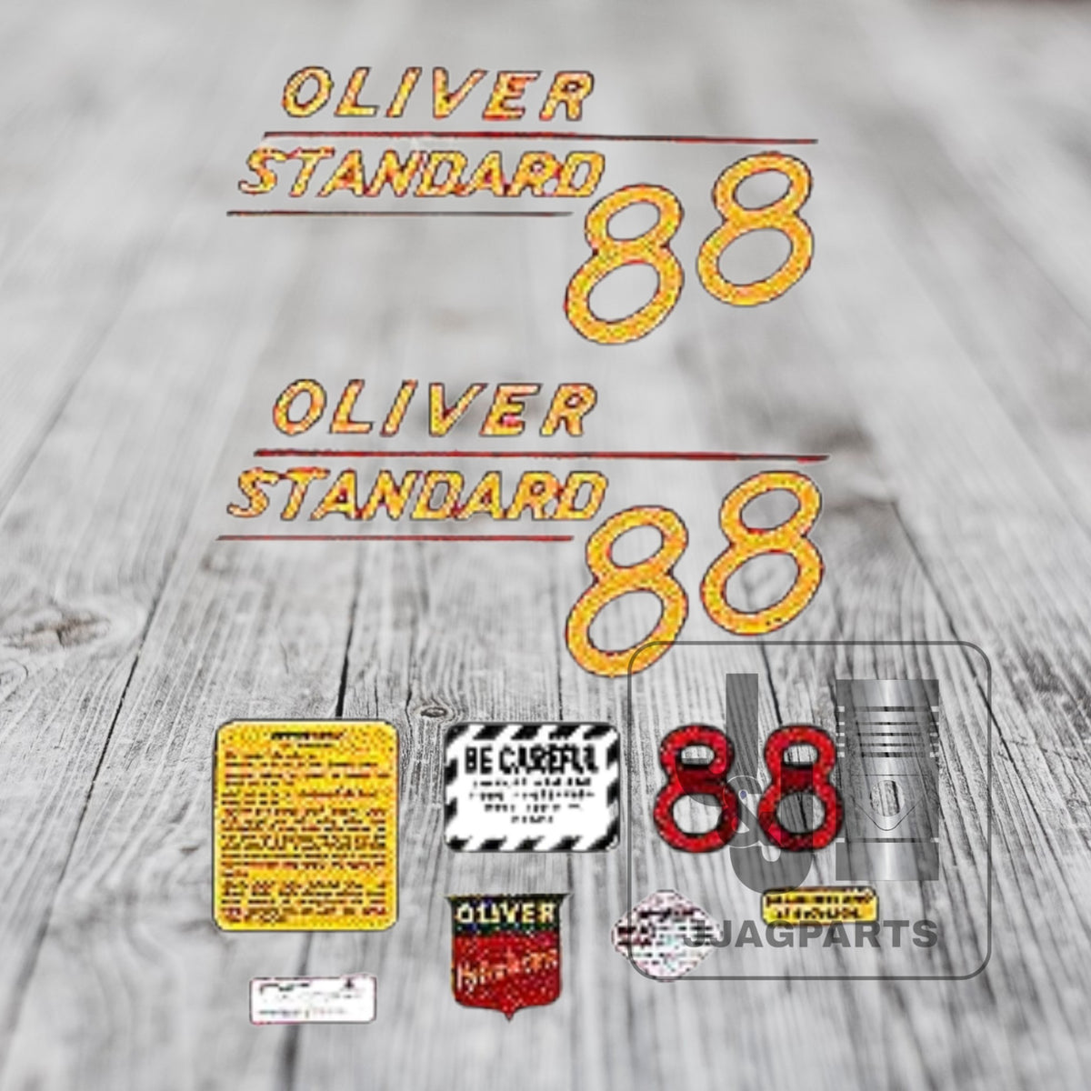 Mylar Decal Set Oliver 88 Standard Tractor | Yellow Numbers