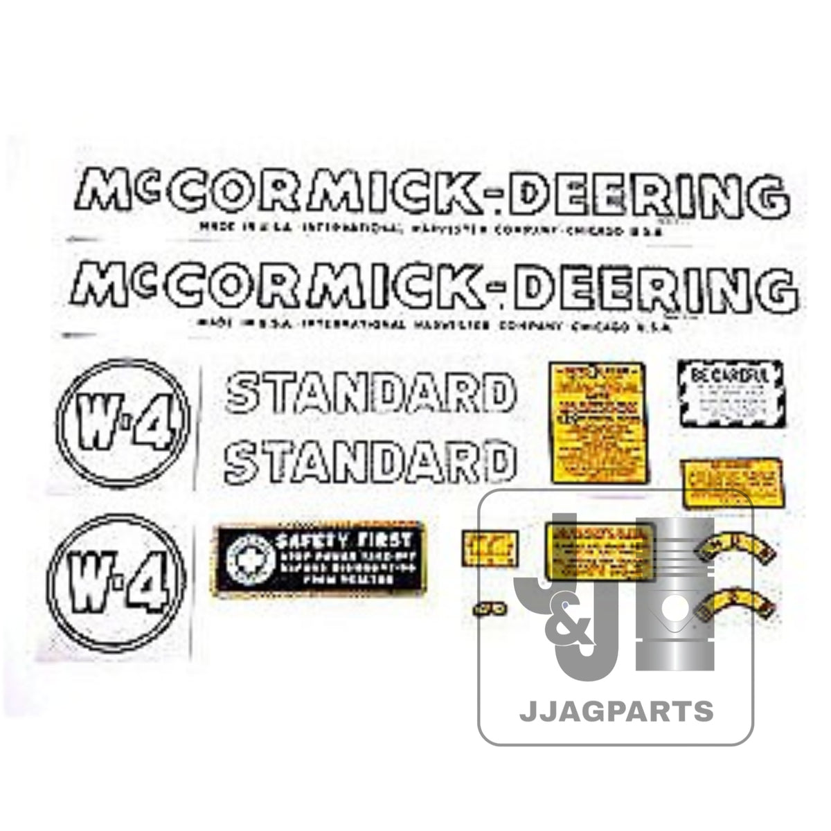 Mylar Decal Set Fits 1939-1944 International W4 McCormick Deering Tractor