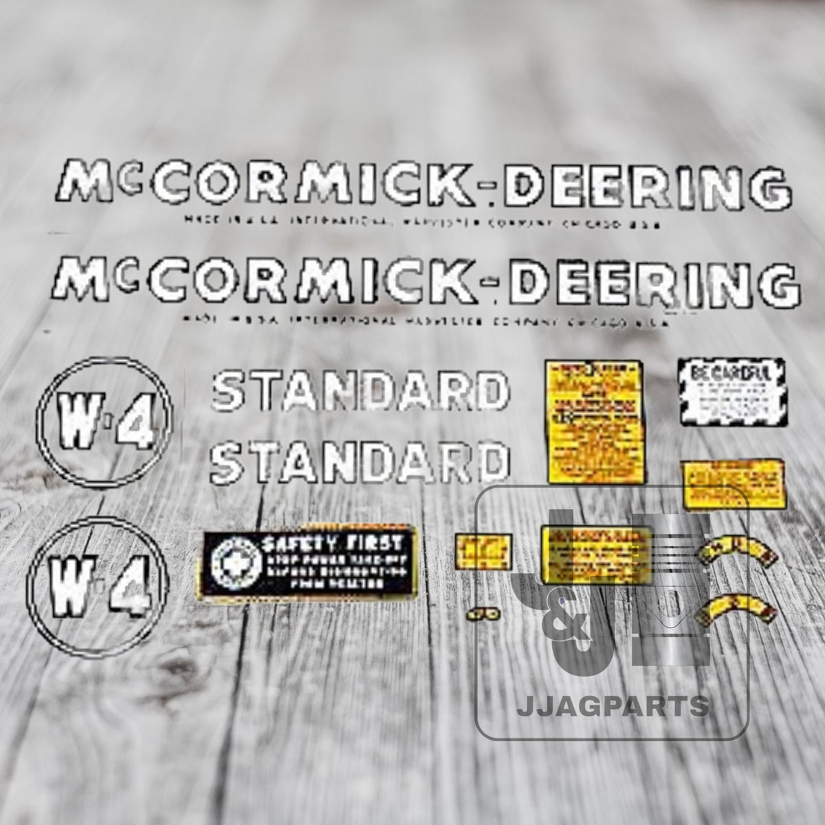 Mylar Decal Set Fits 1939-1944 International W4 McCormick Deering Tractor