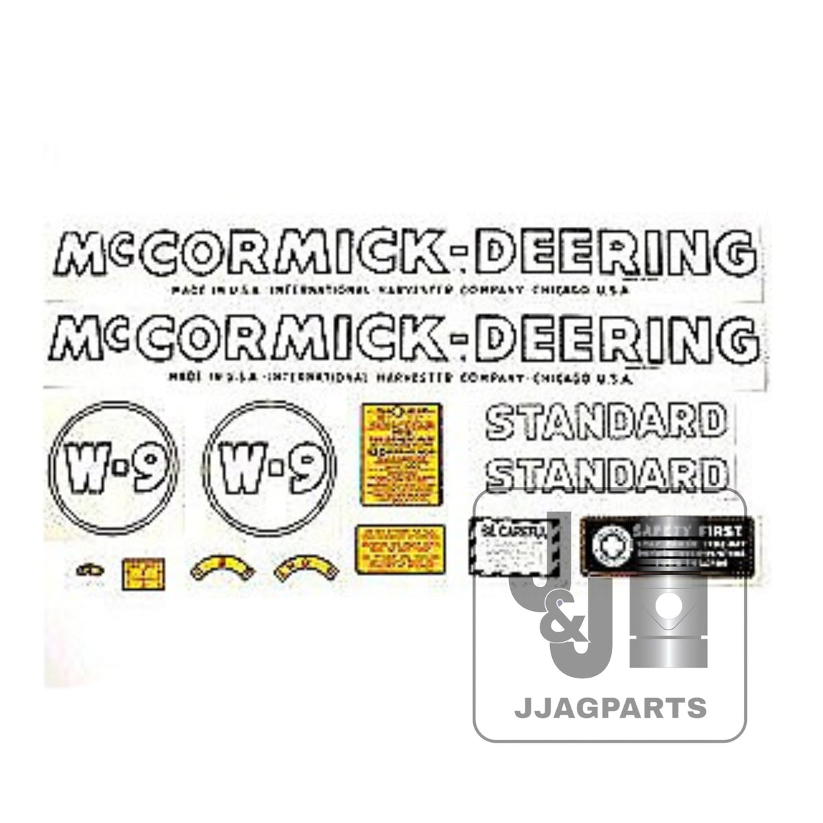 Mylar Decal Set 1939-1944 International W9 McCormick Deering Tractor