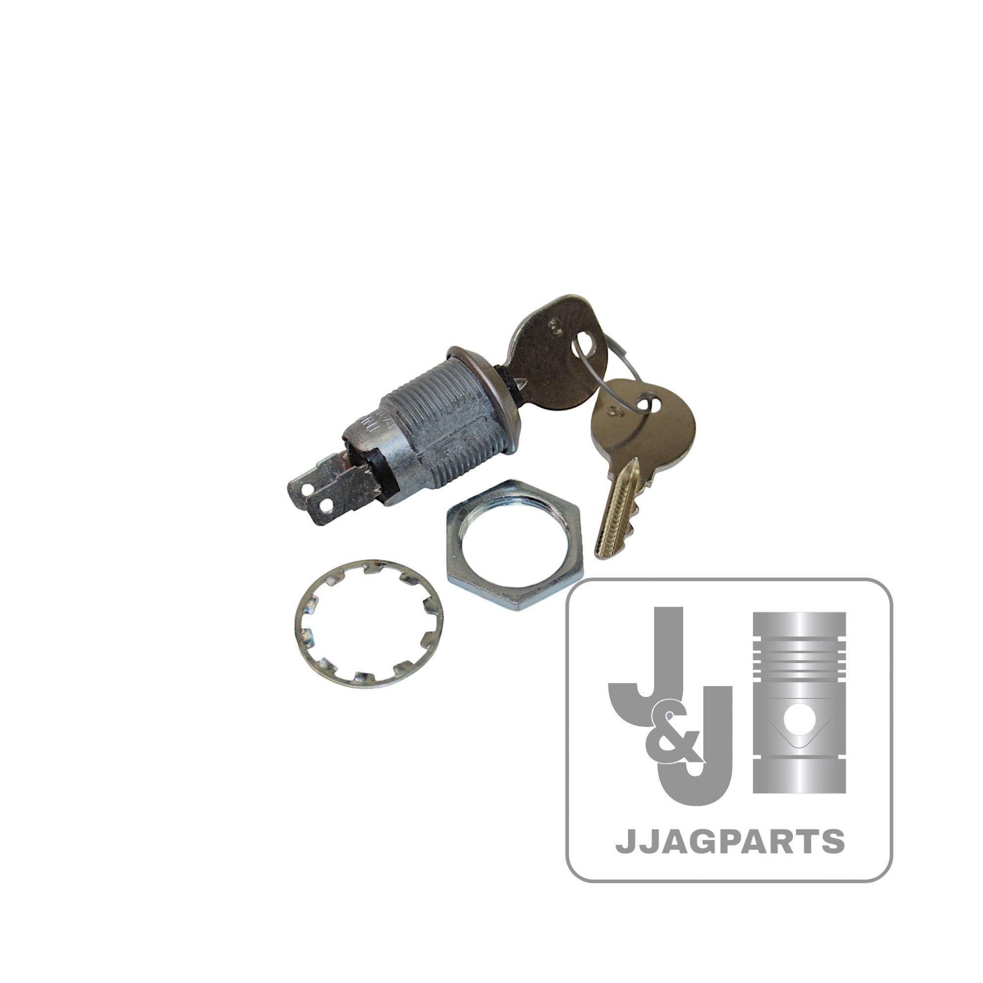 Ignition / Key Switch w/ (2) Keys & Mounting Nut -Fits John Deere Tractor