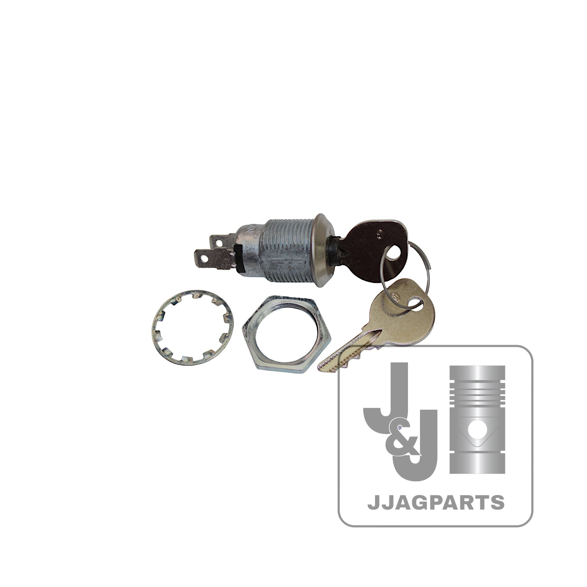 Ignition / Key Switch w/ (2) Keys & Mounting Nut -Fits John Deere Tractor