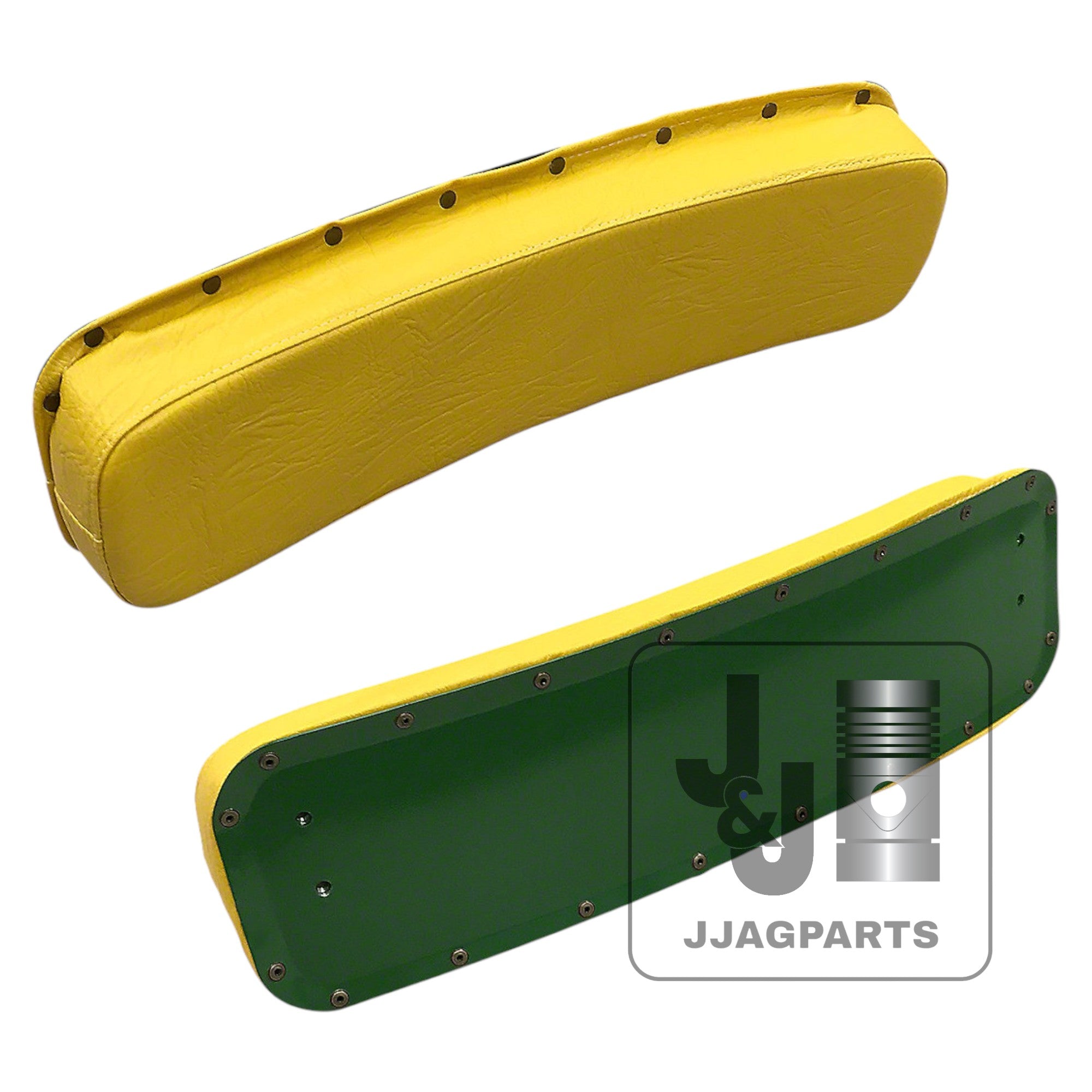 AR21966 Back Rest Seat Cushion, Steel Back Brass Rivets Fits John Deere Tractor