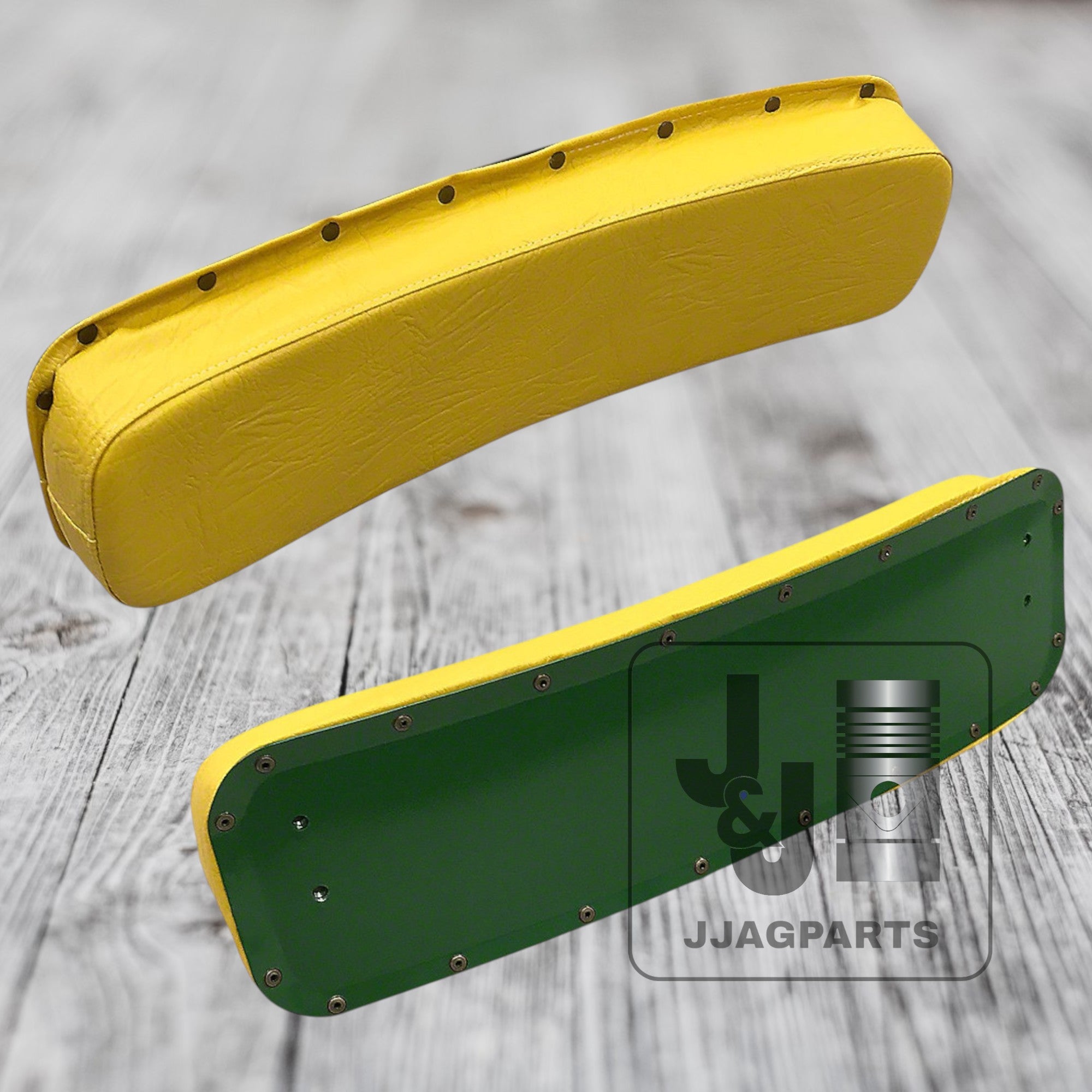 AR21966 Back Rest Seat Cushion, Steel Back Brass Rivets Fits John Deere Tractor