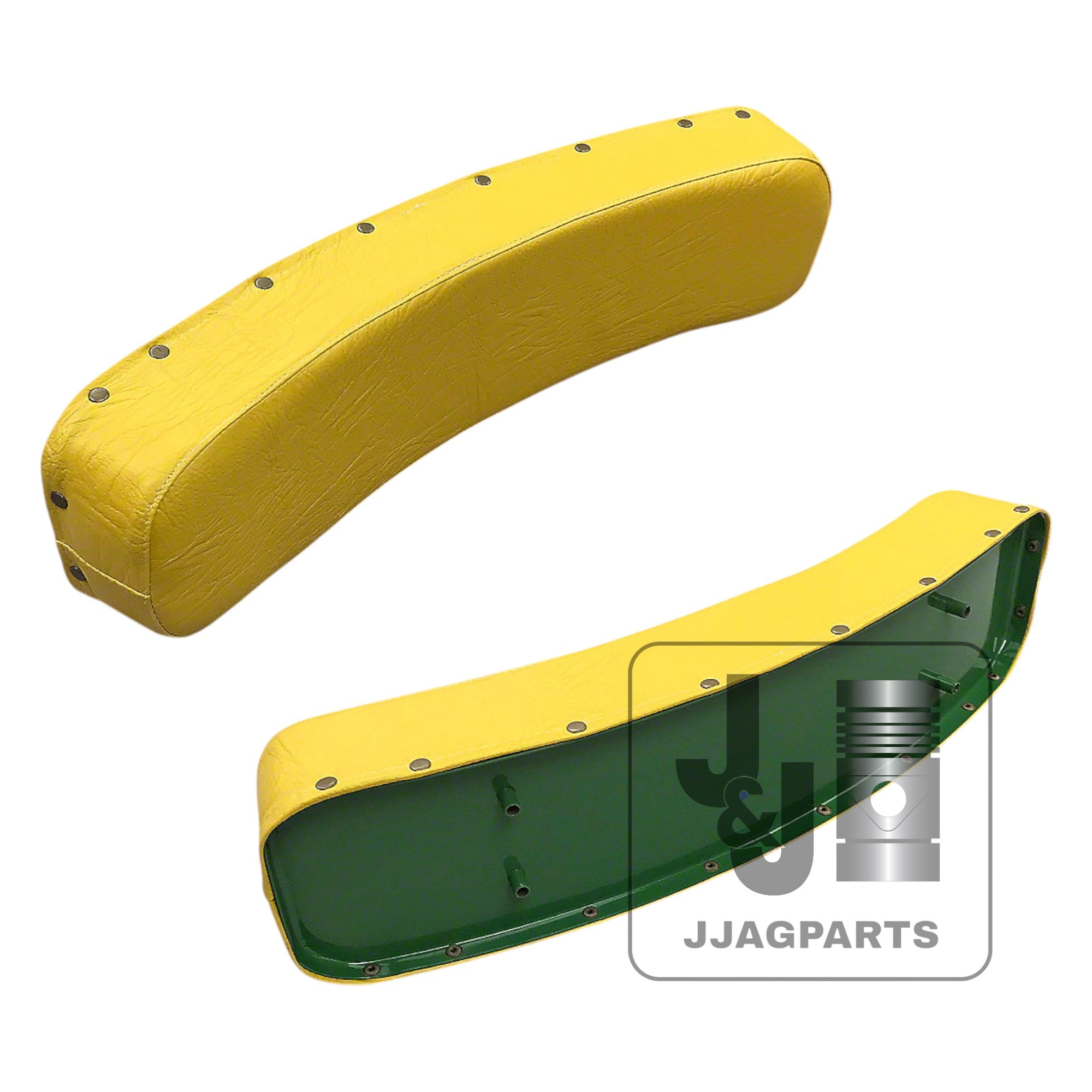 AF3271R Back Rest Seat Cushion, Steel Back Brass Rivets Fits John Deere Tractor