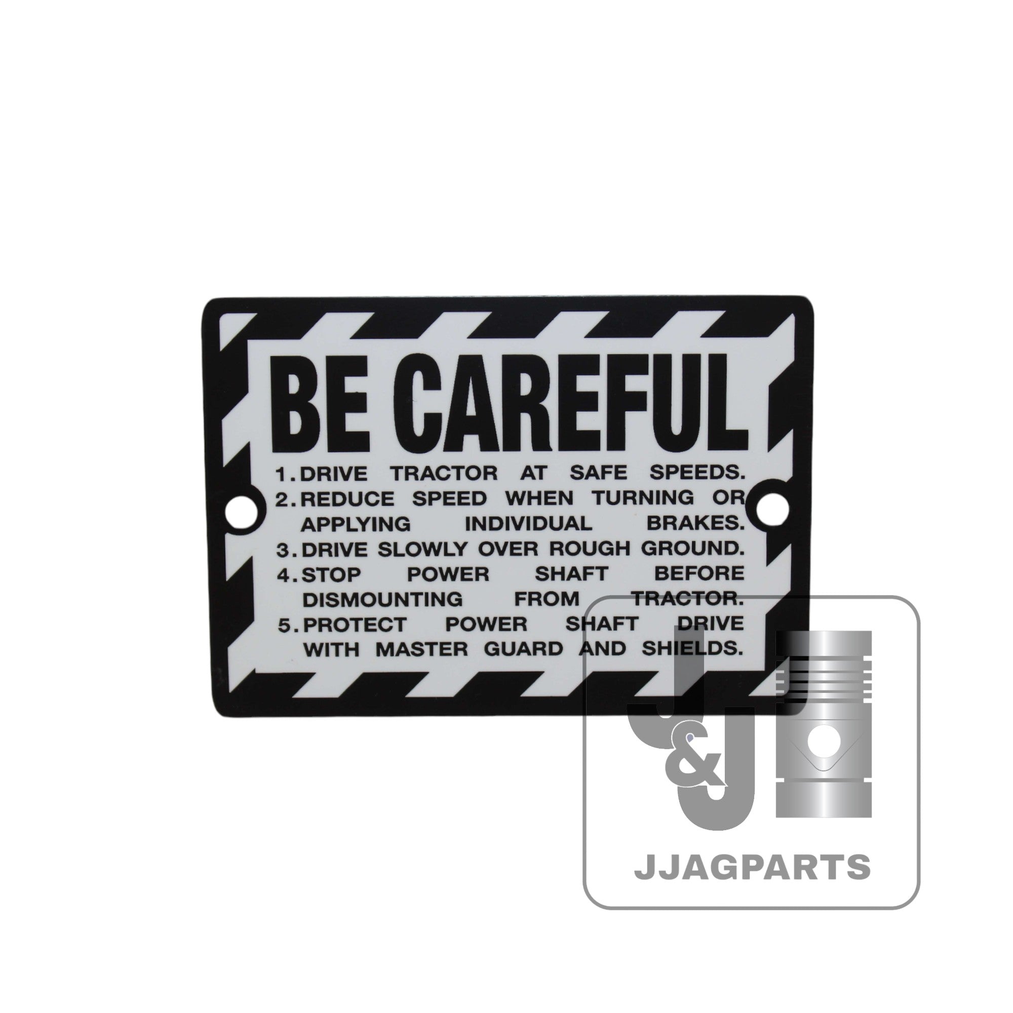 Be-Careful Plate -Fits John Deere A B G R 50 60 70 Tractor