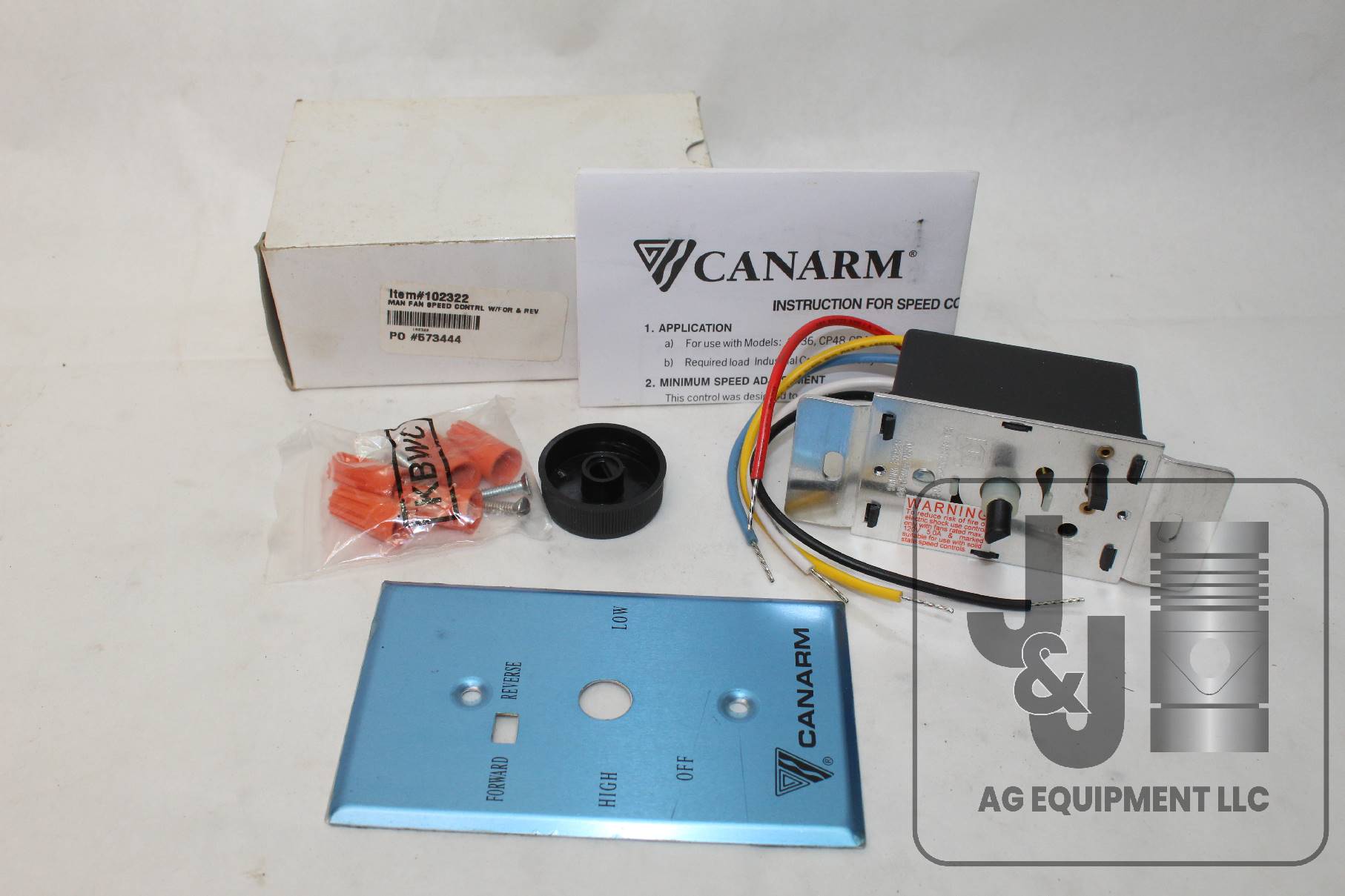 CANARM 102322 Manual Fan Speed Control w/ Forward / Reverse