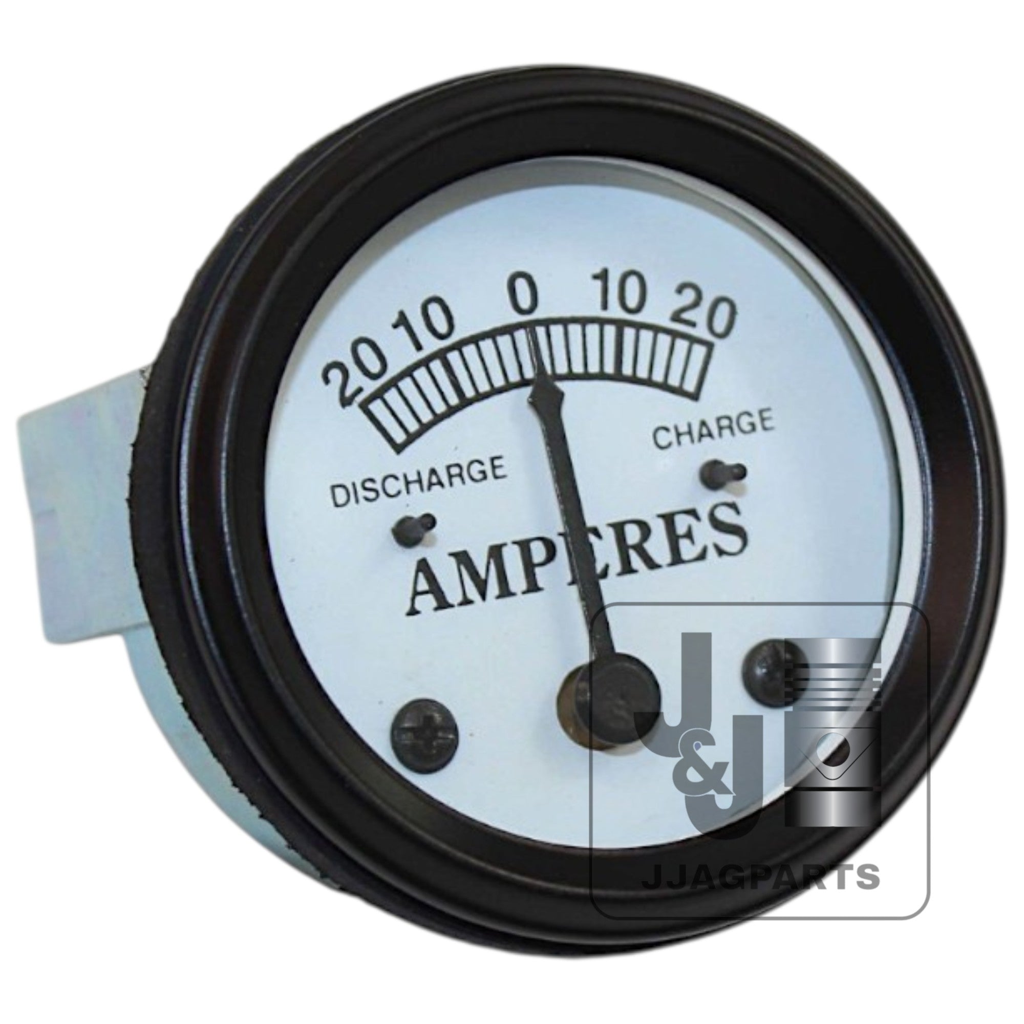 Ammeter (20-0-20) with White Faceplate Fits John Deere Tractor | AB1190R, AB2568R, AM354T