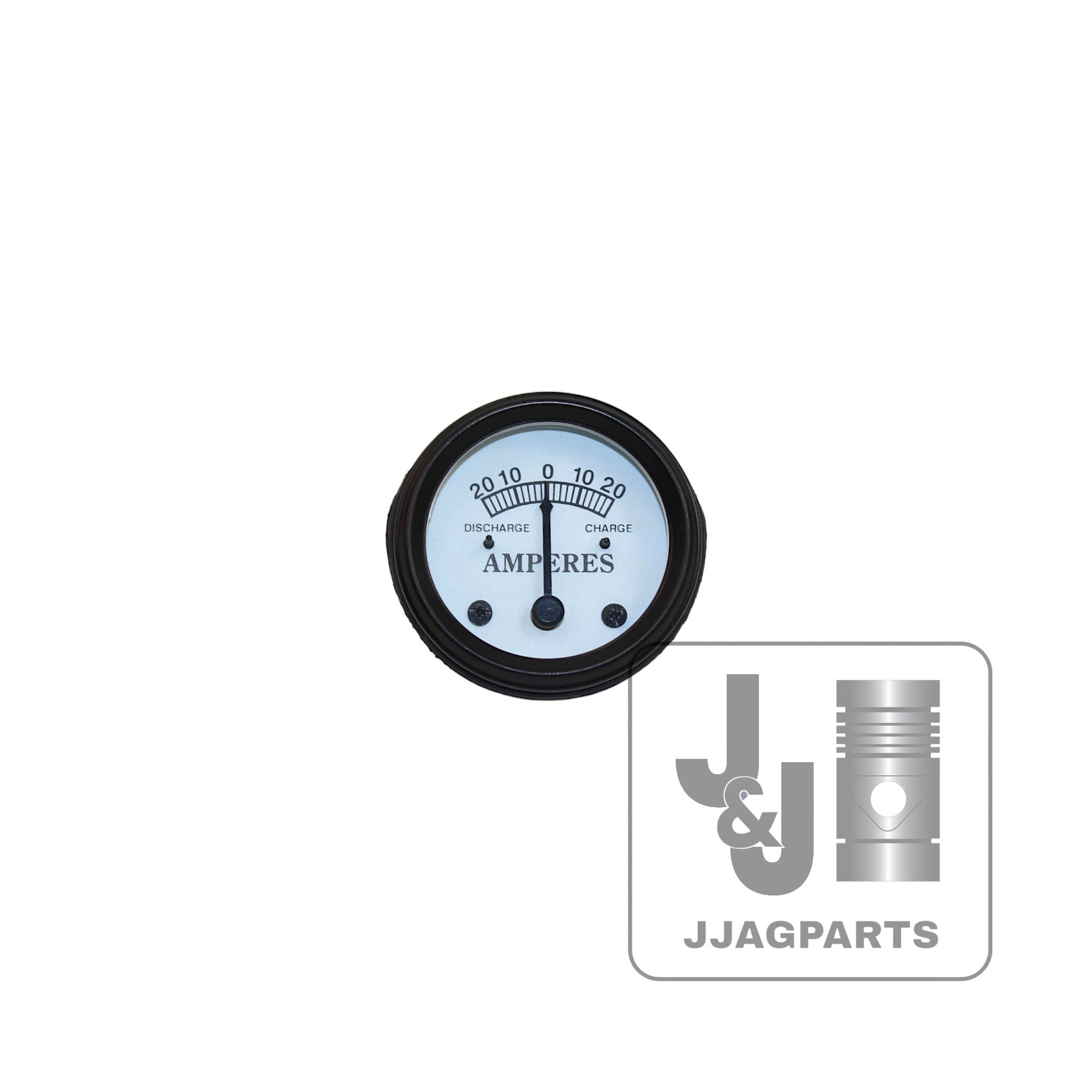 Ammeter (20-0-20) with White Faceplate Fits John Deere Tractor | AB1190R, AB2568R, AM354T