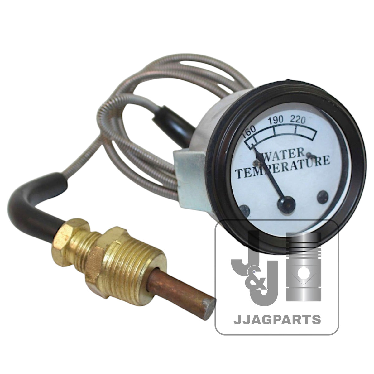 Water Temperature Gauge with White Faceplate and 3' Lead Fits John Deere | AA883R, AA3538R