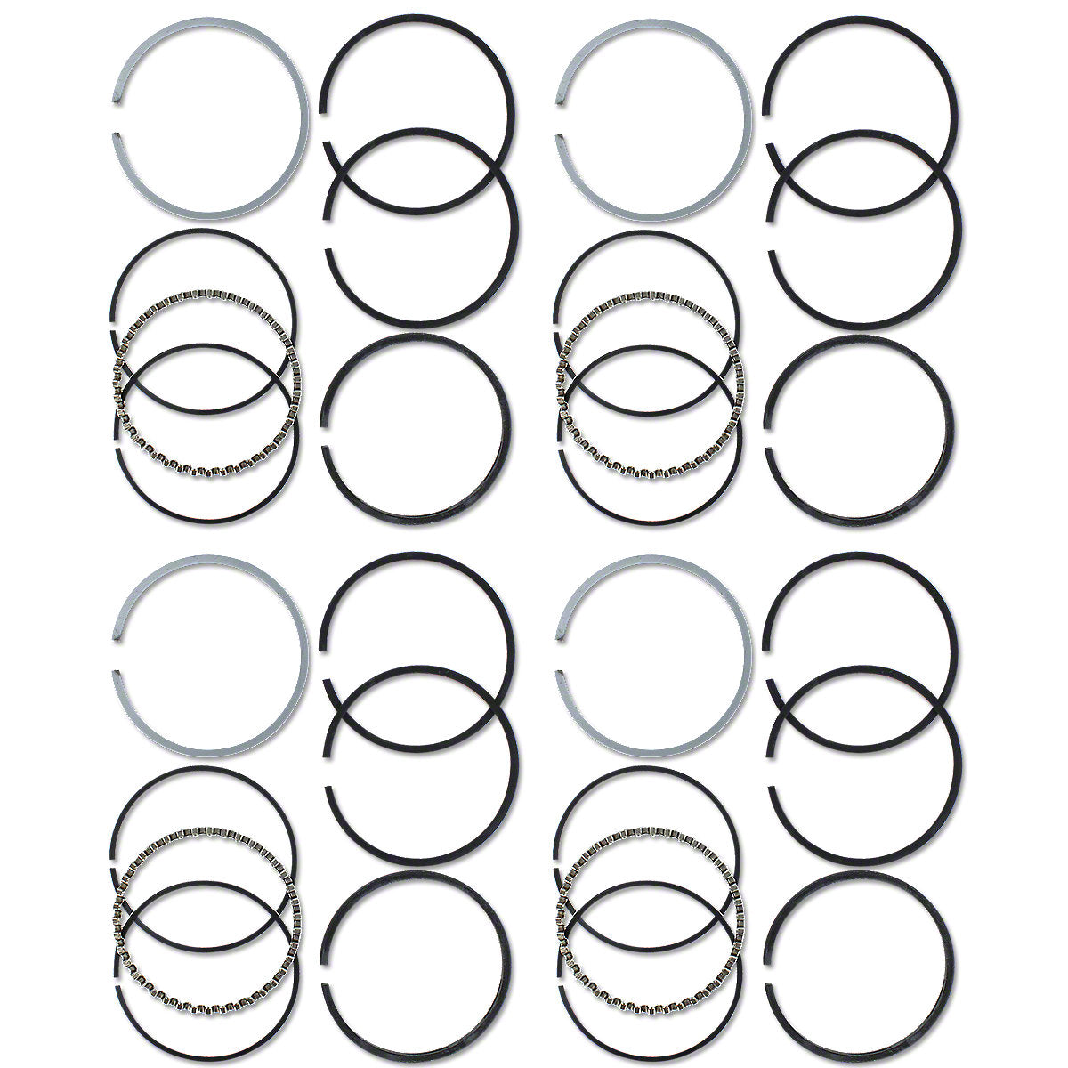 Piston Ring Set 4CYL 3-7/16" Bore Fits Farmall H HV I4 O4 OS4 W4 Tractors