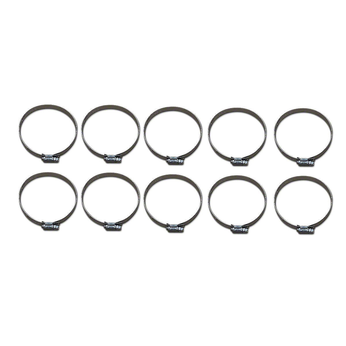 Worm Drive Hose Clamp fits Minneapolis Moline Tractor | 2-1/2" to 4-1/2" 10 Pack