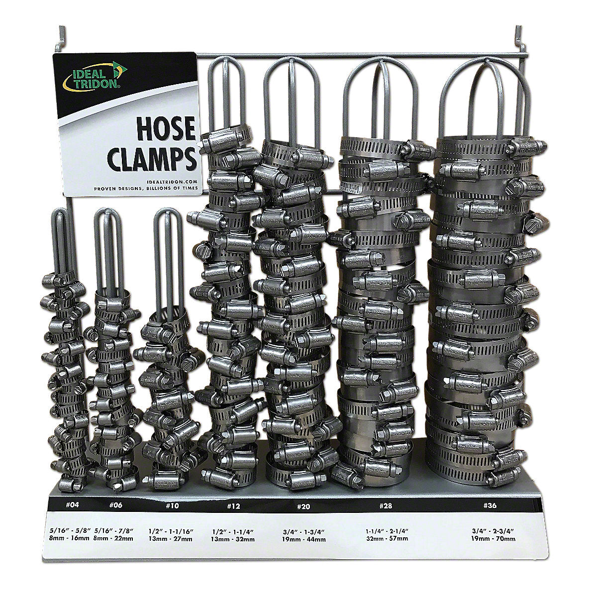 Worm Drive Hose Clamp Assortment fits Cockshutt Tractor | 130 Piece