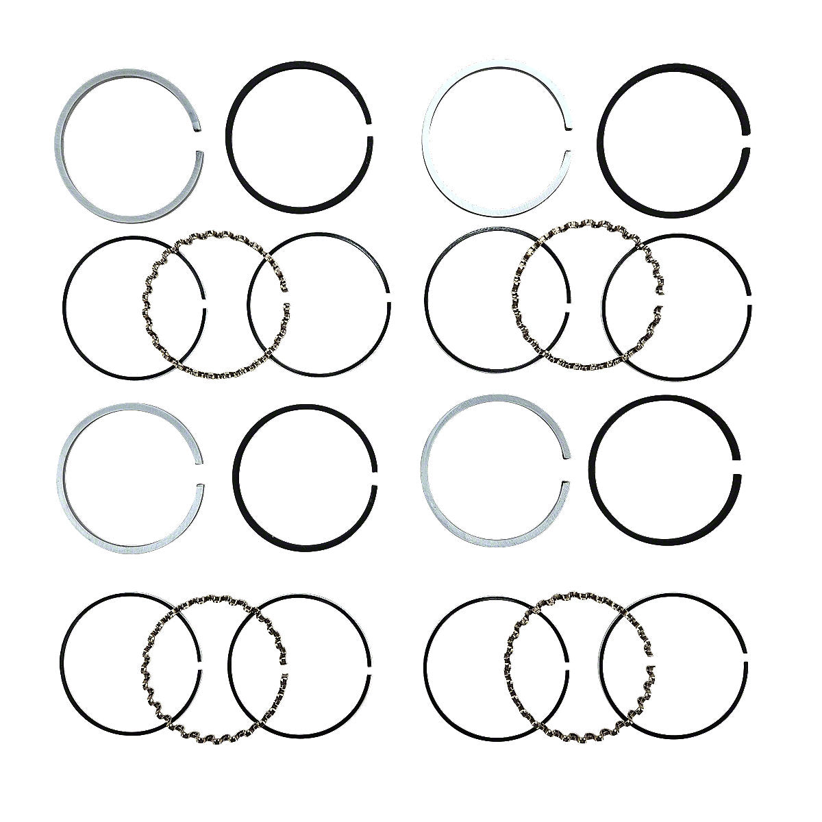 Piston Ring Set 4-Cylinder, .030 Oversized Fits Massey Harris Allis Chalmers Tractors 840386M92 800325