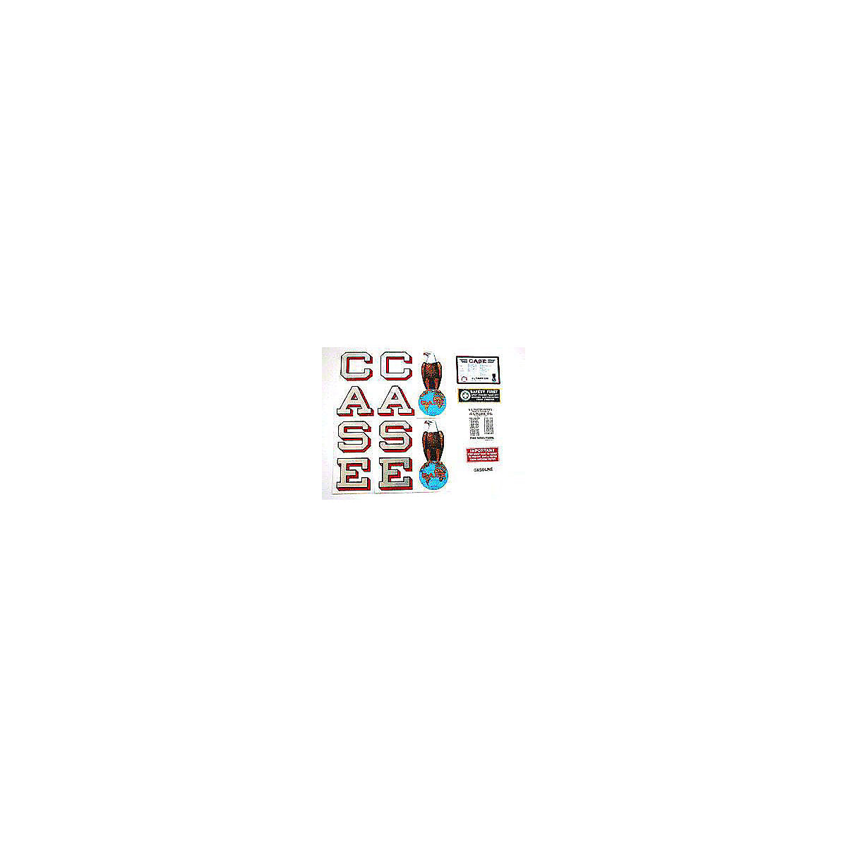 Mylar Decal Set Fits Case L Tractor