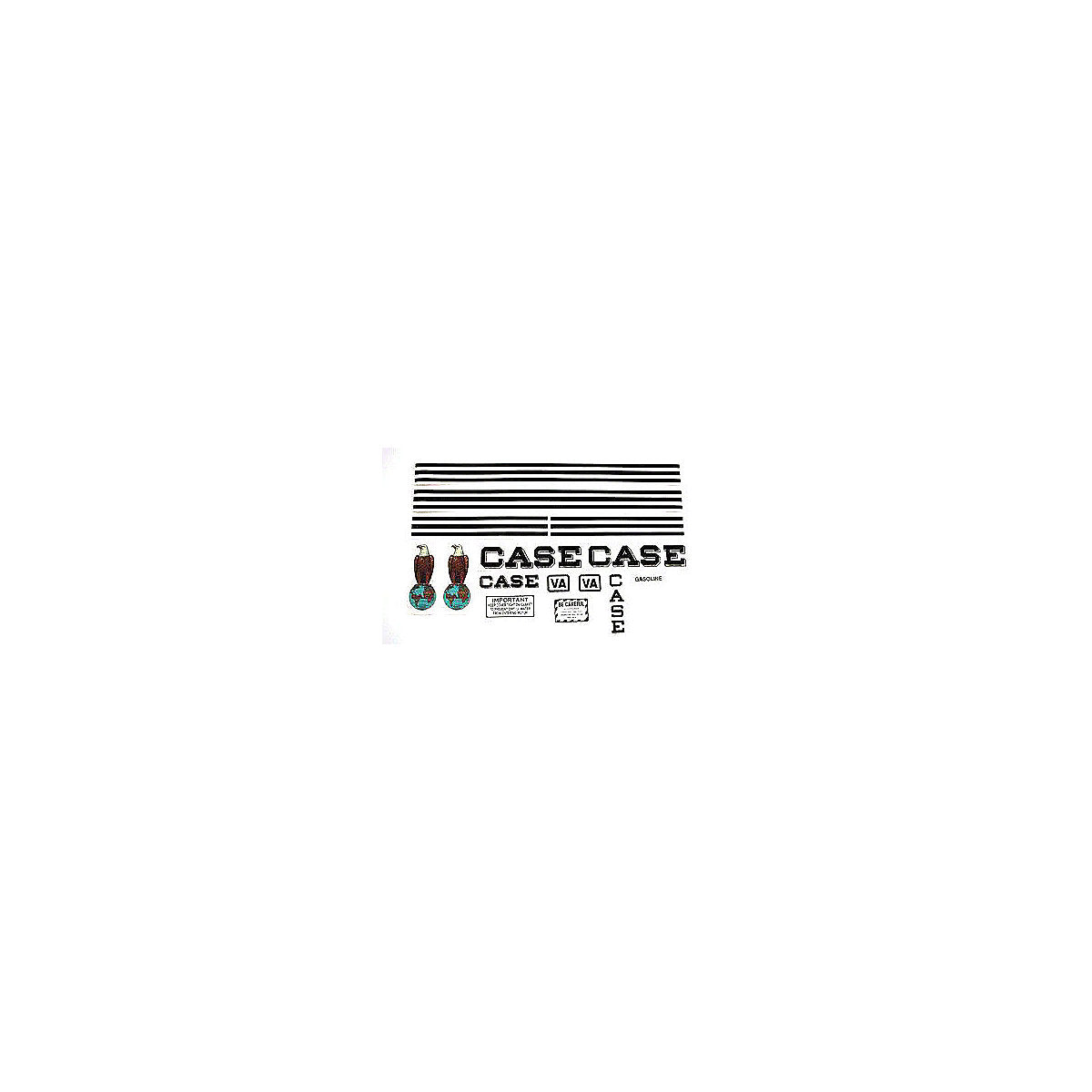 Mylar Decal Set Fits Case VA Tractor