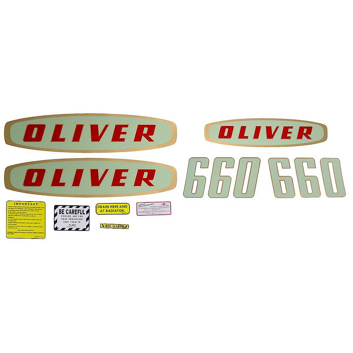 Mylar Decal Set Fits White/Oliver Early 660 Gas Tractor