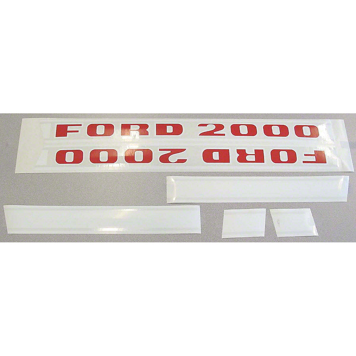 Mylar Decal Set Red letters Fits Ford Tractor 2000 3-cyl 1968-74