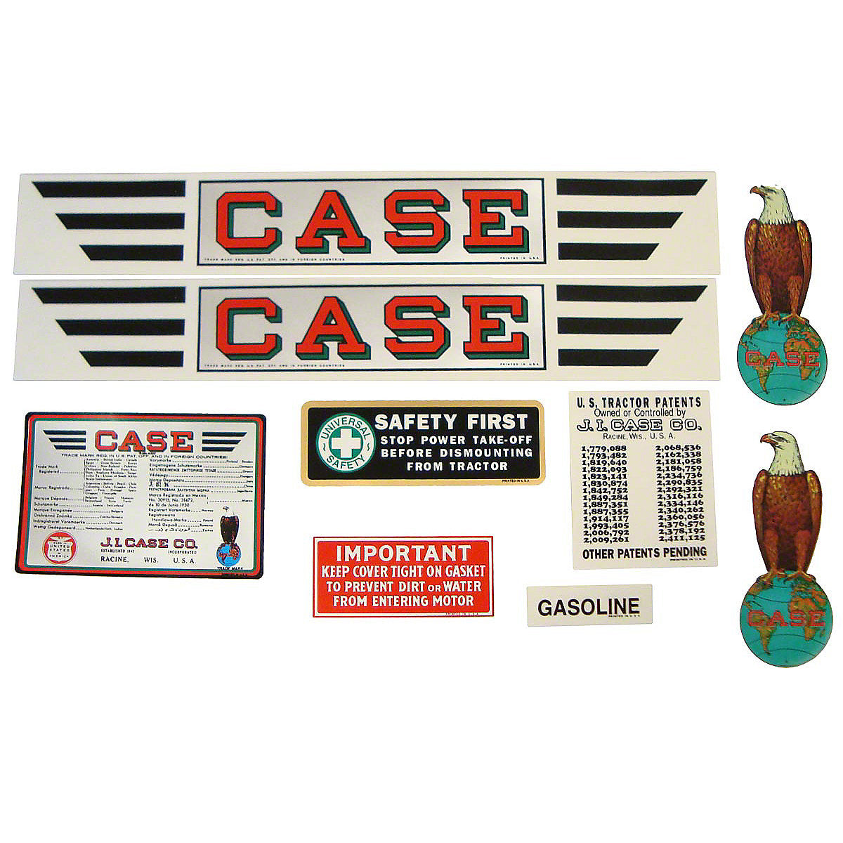 Mylar Decal Set Fits Case RC Tractor | Red