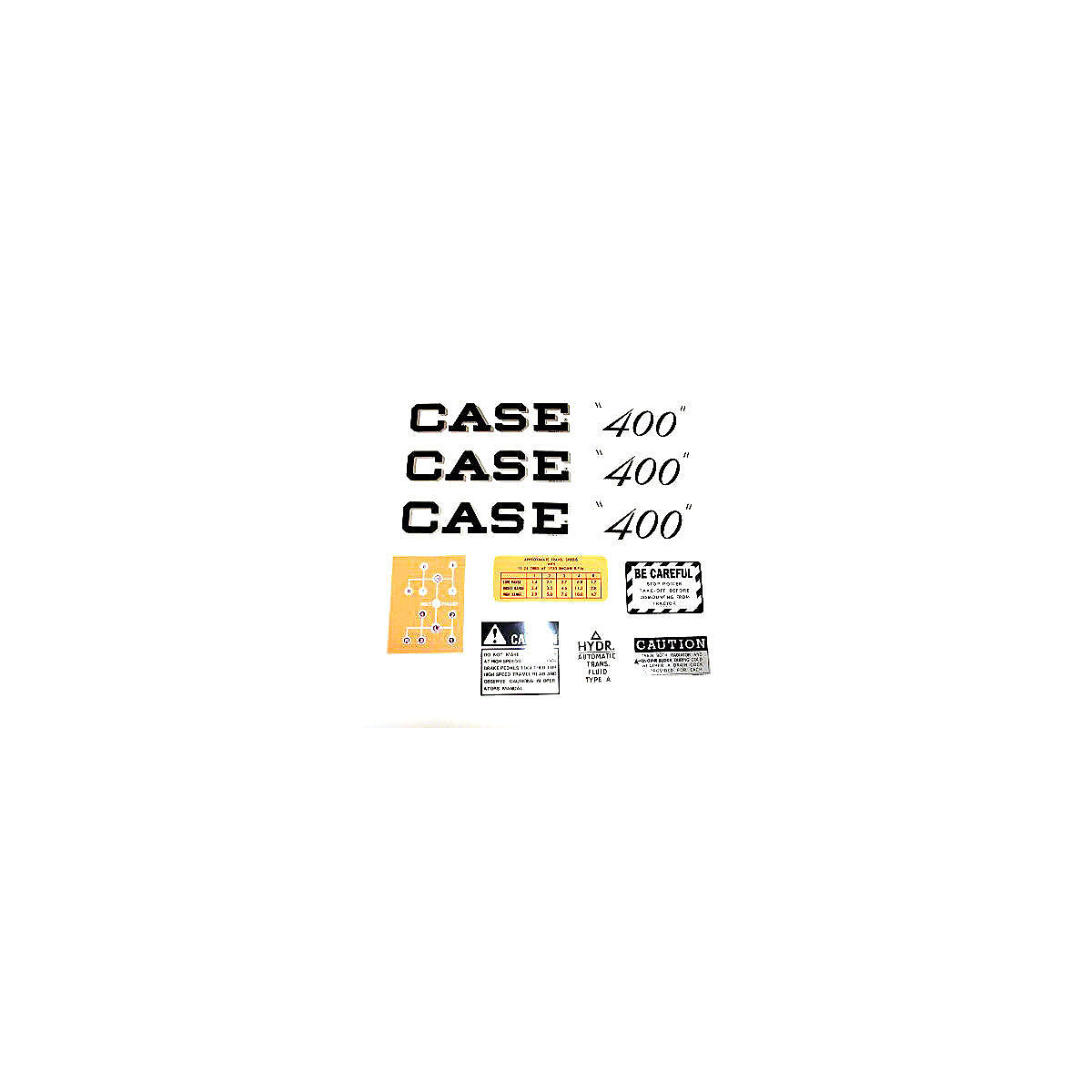 Mylar Decal Set Case 400 Script Tractor