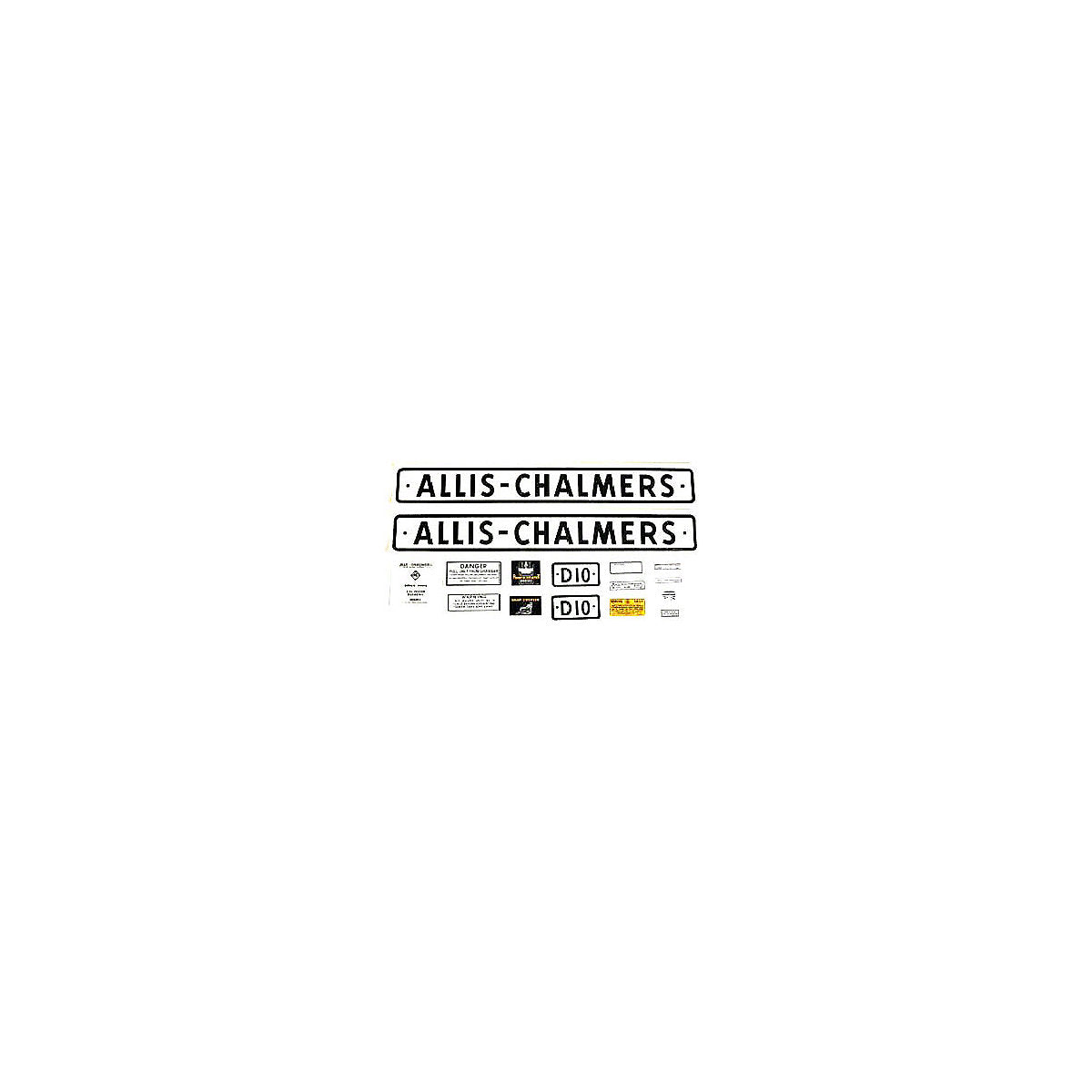 Mylar Decal Set Fits 1959-1960 Allis Chalmers D10 Tractor | 234495