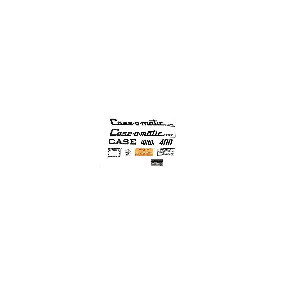Mylar Decal Set Fits Case 400 Case-O-Matic Tractor