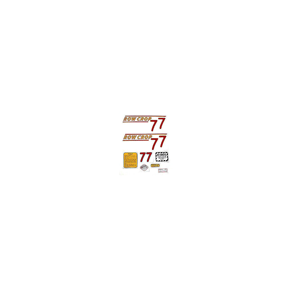 Mylar Decal Set Fits Oliver 77 Row Crop Tractor | Red Numbers