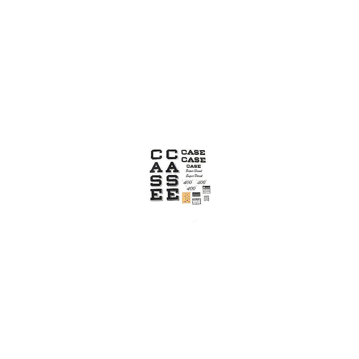 Mylar Decal Set Fits Case 400 Script Super Diesel Tractor