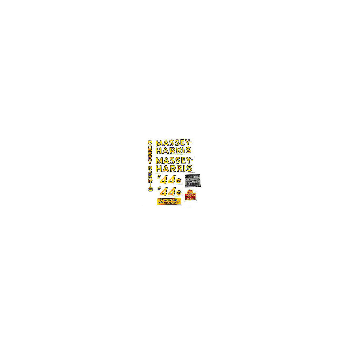 Mylar Decal Set Fits Massey Harris 44-6 Tractor