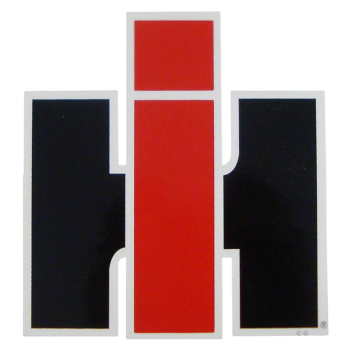 IH Logo Decal, 4-1/2" wide x 4-3/4" tall Fits International Tractor