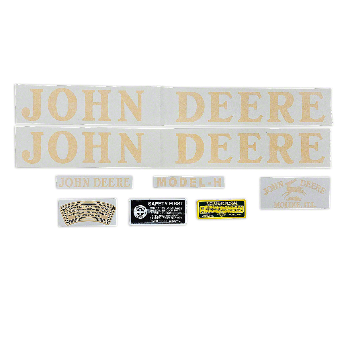 Decal Set Vinyl fits John Deere H Tractor | 1939-1940