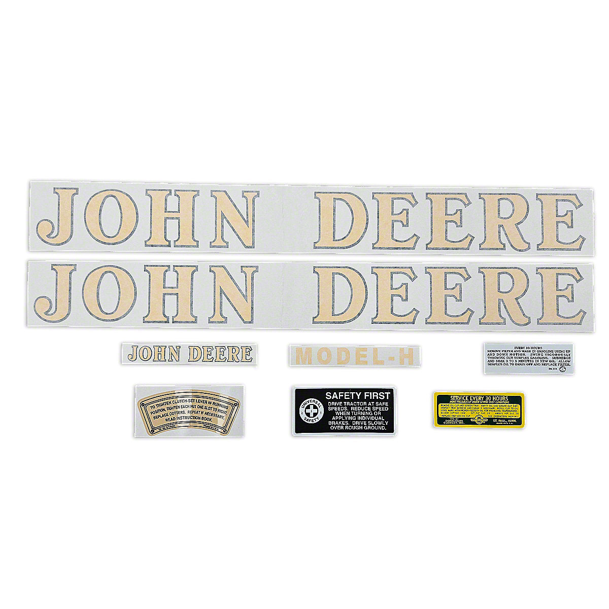 Decal Set Vinyl fits John Deere H Tractor | 1941-1946