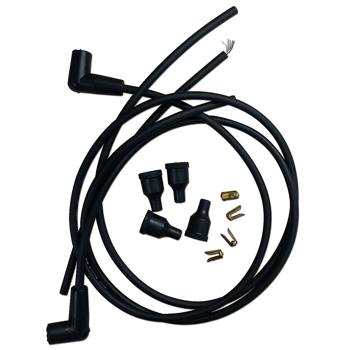 Spark Plug Wiring Set w/ 90 degree Boots -Fits  John Deere 2-CYL Tractor