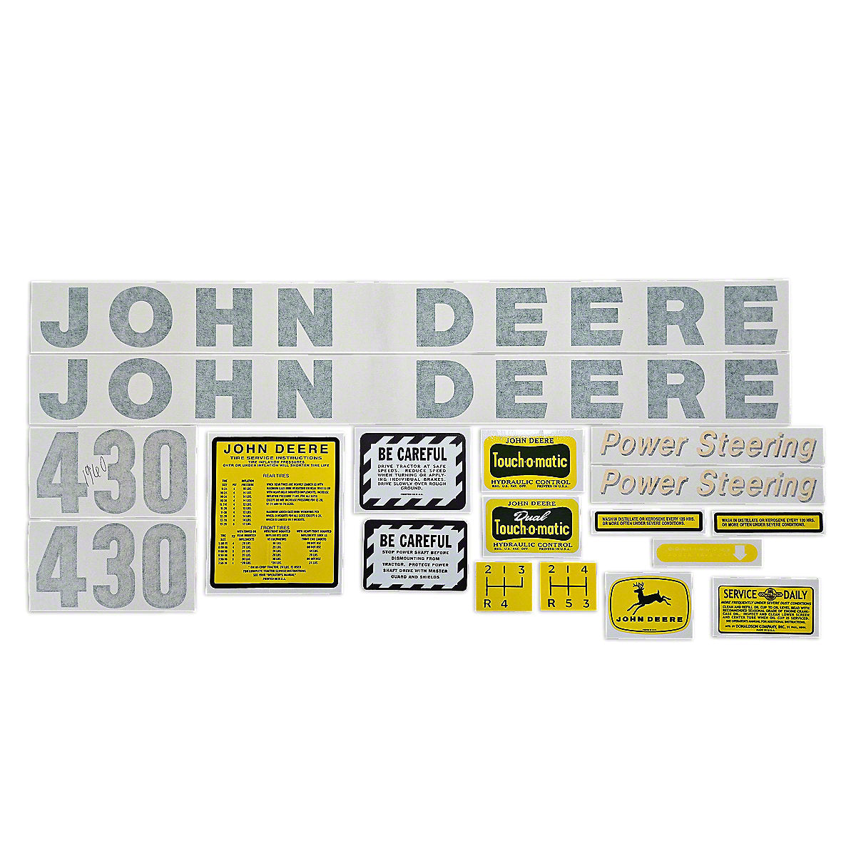 Late JD 430 Vinyl Decal fits John Deere 430 1960 and up Tractor