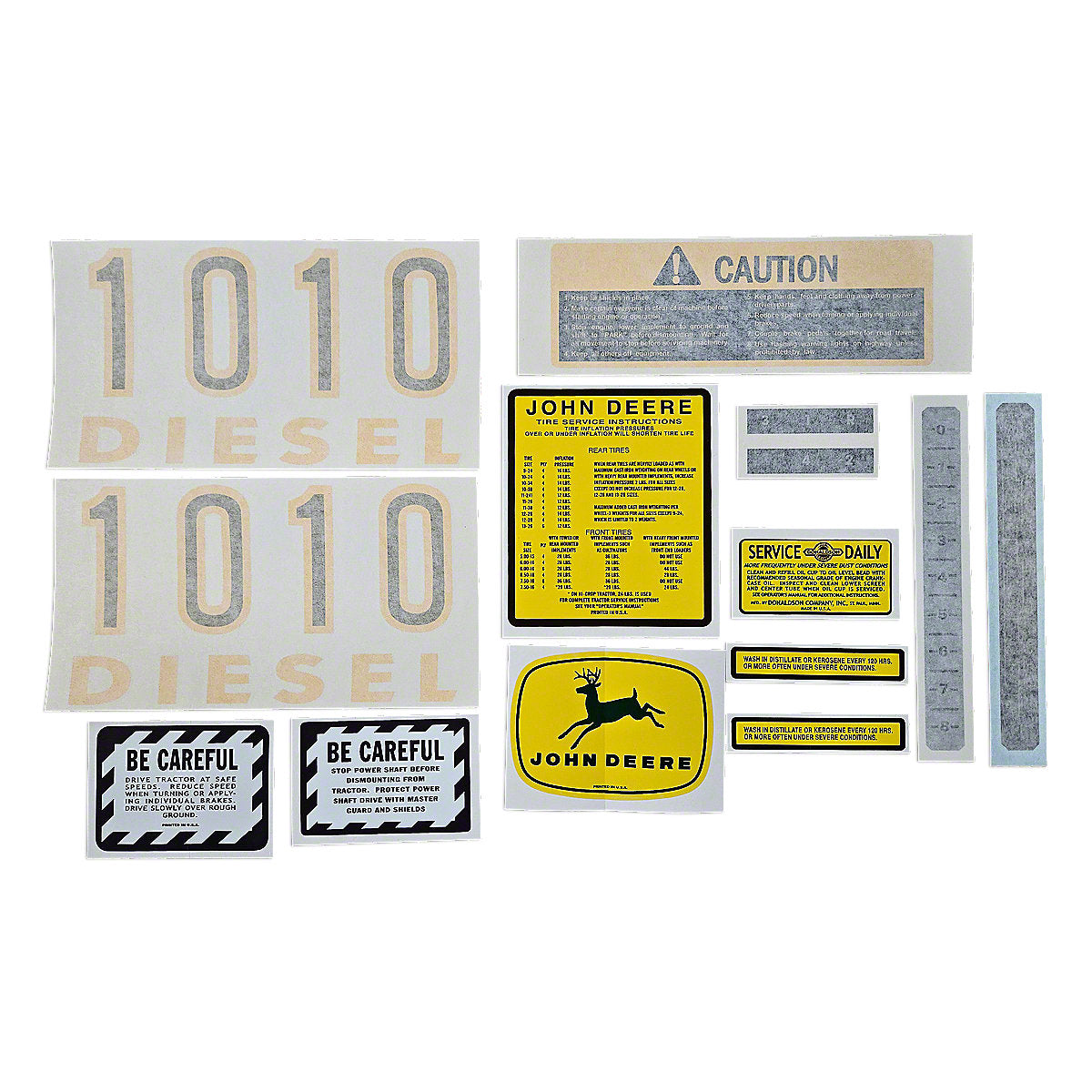 John Deere 1010 Vinyl Cut Decal Set Fits John Deere Tractor