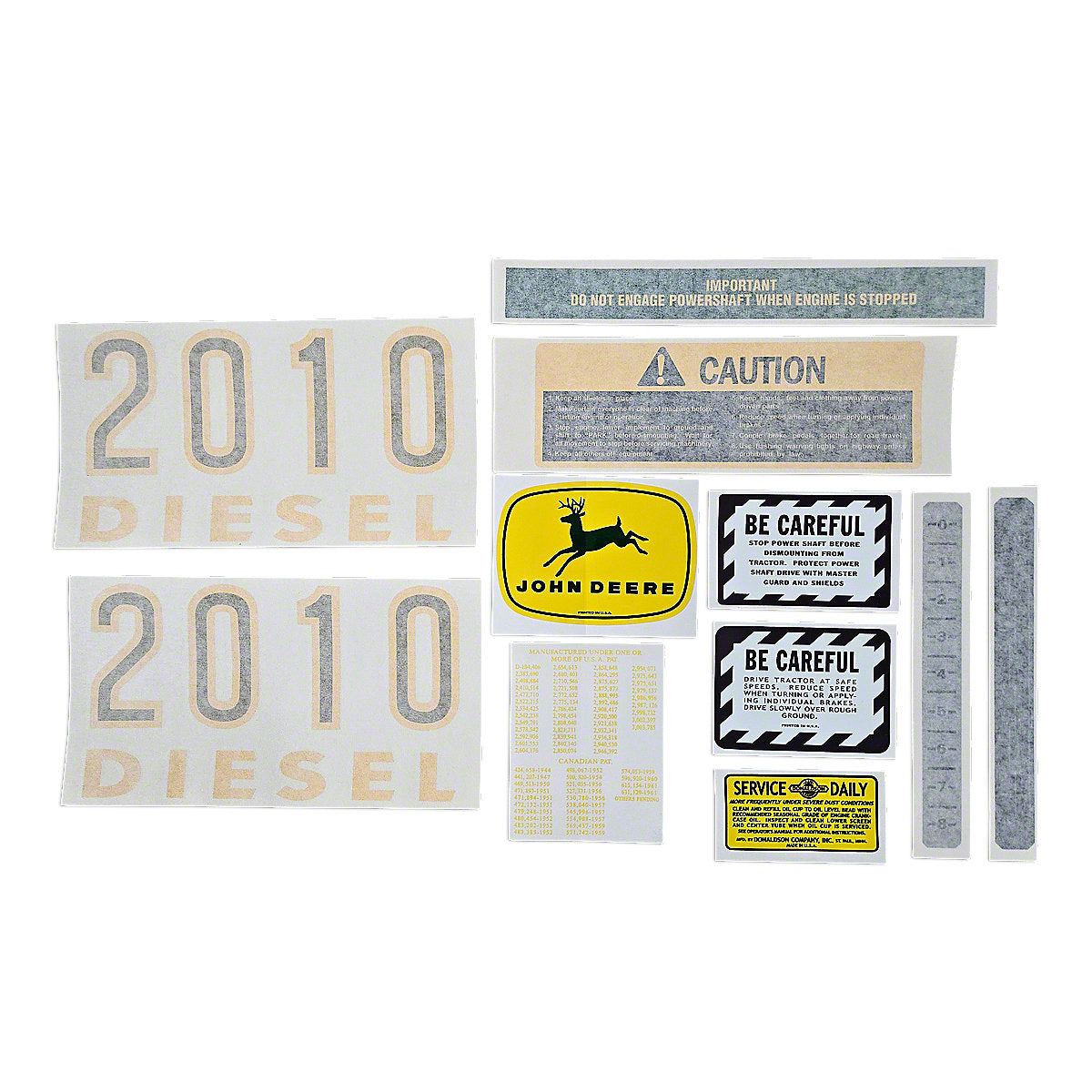Vinyl Cut Decal Set Fits John Deere Tractor