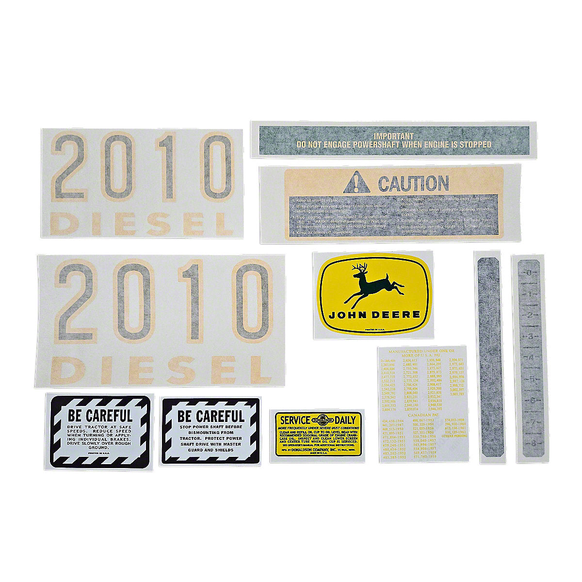 Vinyl Cut Decal Set Fits John Deere Tractor