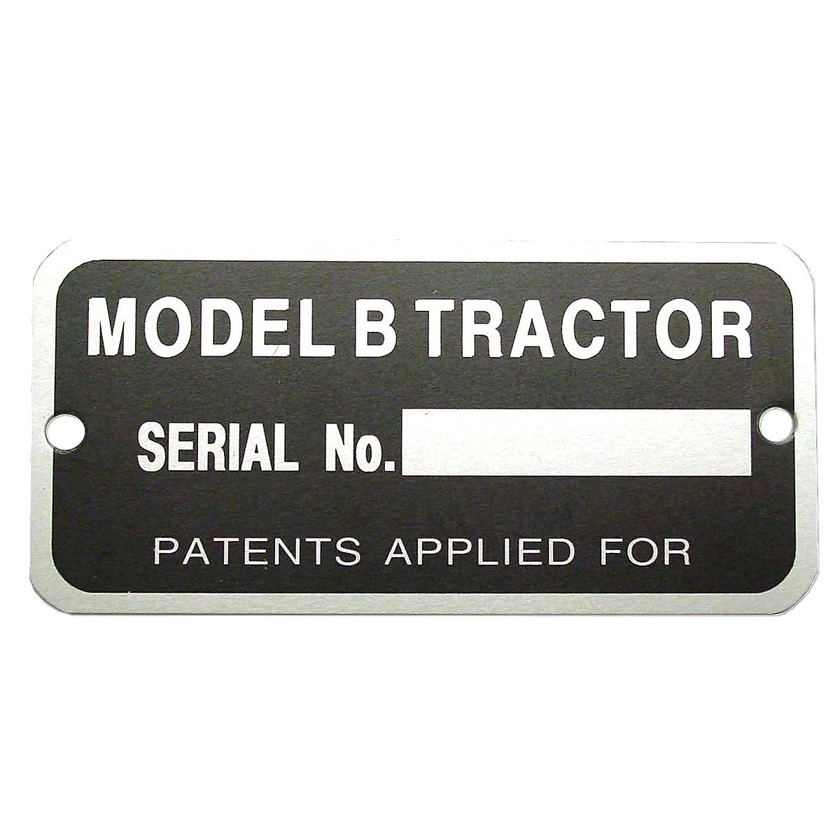 Serial Number Tag w/ Rivets -Fits  John Deere B Tractor