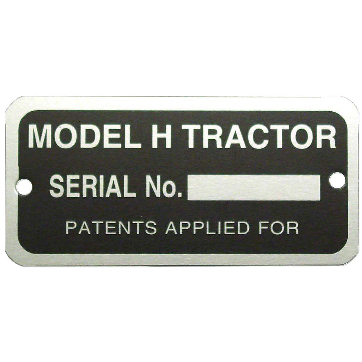 Serial Number Tag w/ Rivets -Fits  John Deere H Tractor