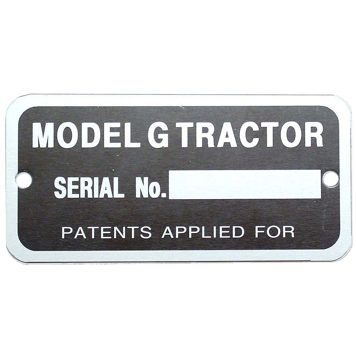 Serial Number Tag w/ Rivets -Fits  John Deere G Tractor