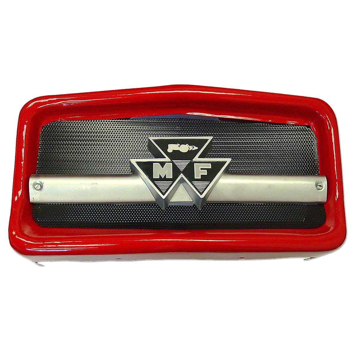 Steel Nose Cone w/ Screen & Plastic Emblem Fits Massey Tractor | 512009M91