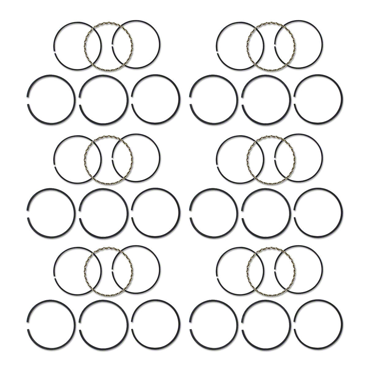 Piston Ring Set fits Oliver Tractor | 3-3/4" Bore | 6-Cylinder