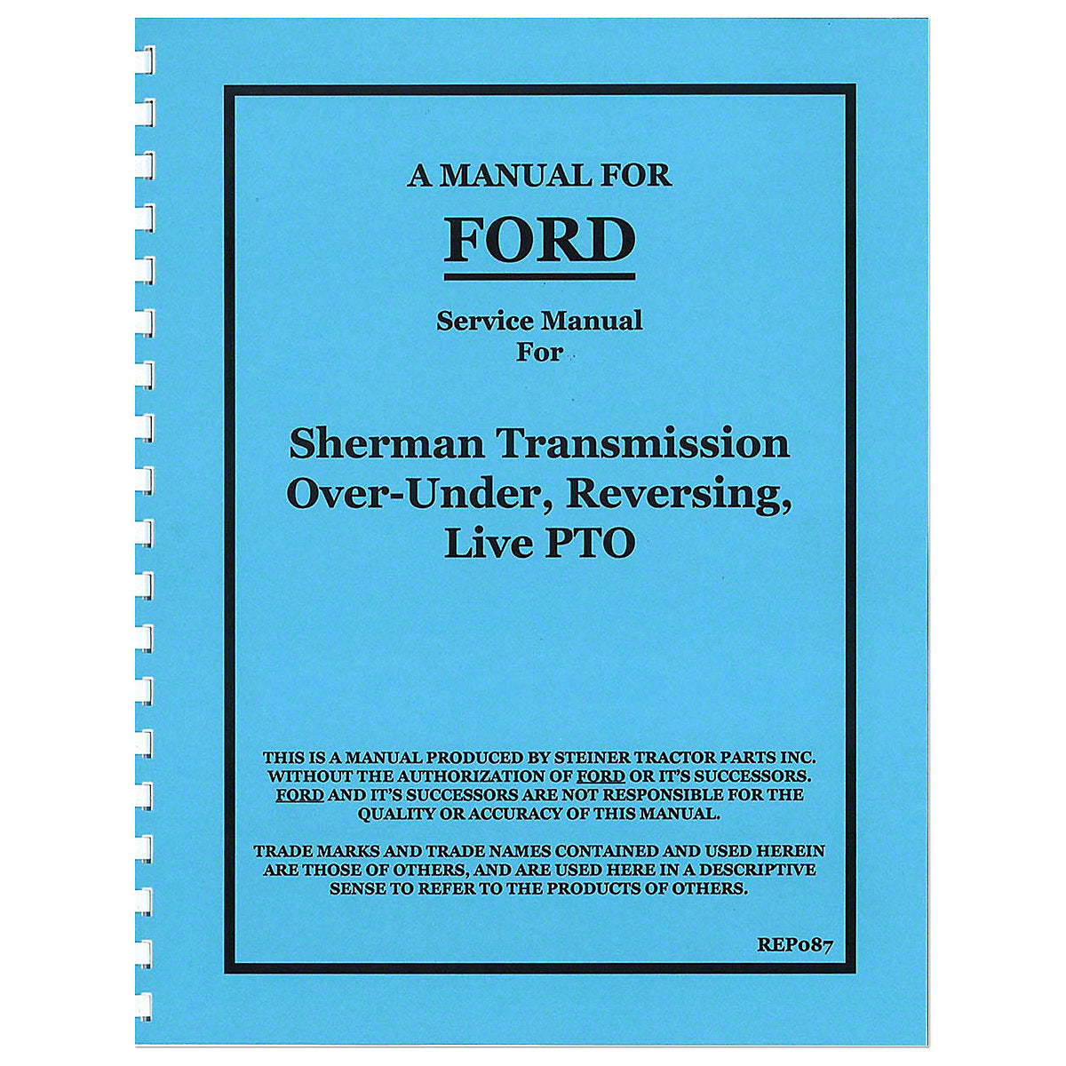 Service Manual Reprint fits Ford Tractor 8N 9N 2N Sherman Transmission Live PTO