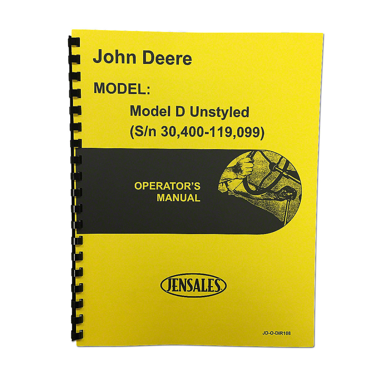 Operator & Parts Manual Reprint For John Deere Unstyled D Tractor | DIR108