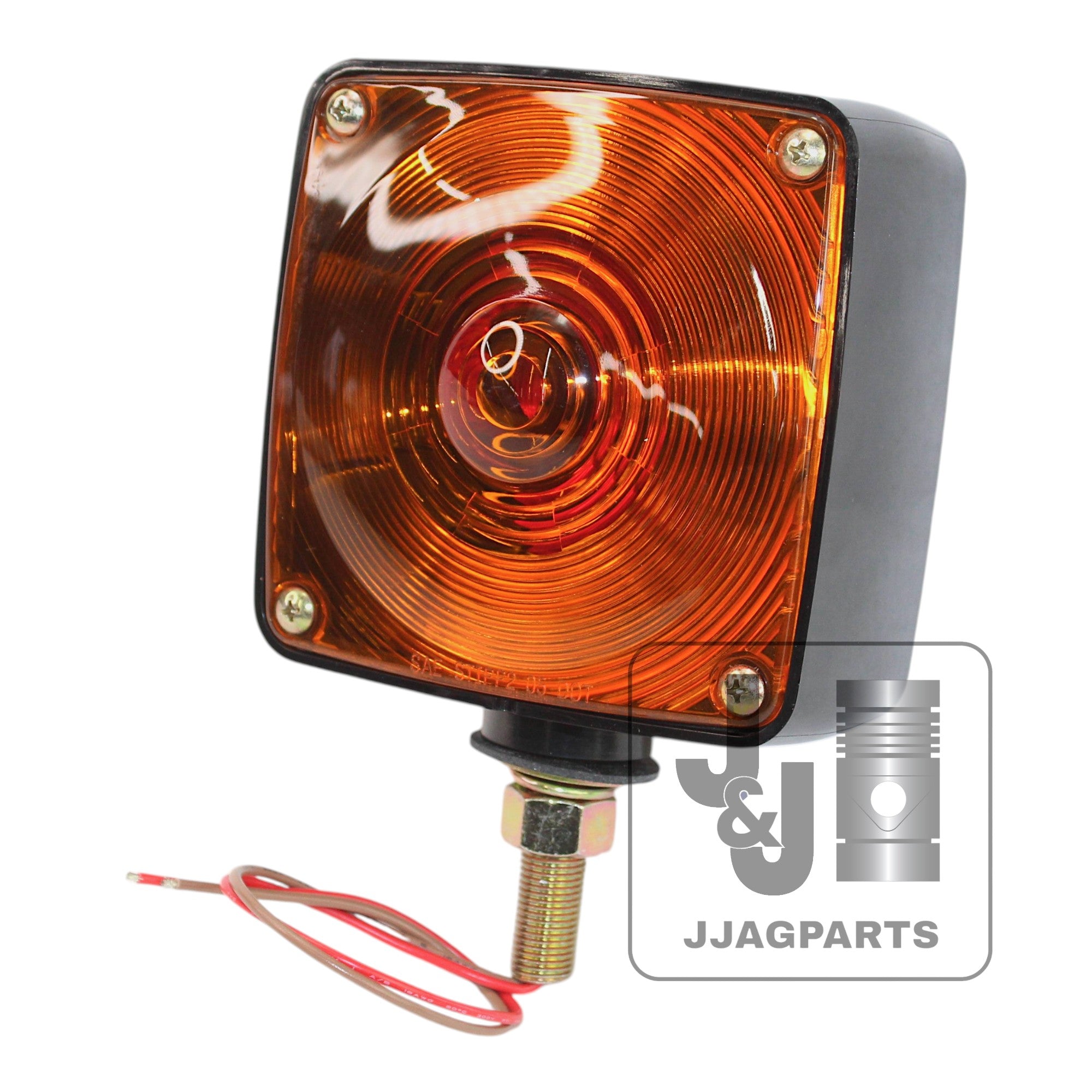Warning Light Fender Cab 12-Volt fits Ford Tractor | 1 Amber 1 Red Lens