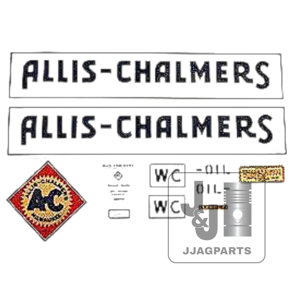 Mylar Decal Set Fits 1934-1938 Allis Chalmers WC Tractor